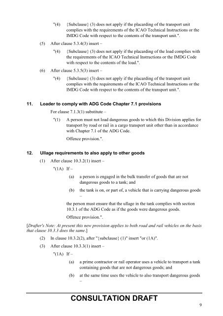 Consultation Draft - National Transport Commission