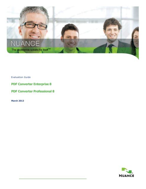 PDF Converter Professional and Enterprise 8.0 Eval Guide - Nuance