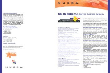 GX-1K MSBG - Nuera Communications Inc