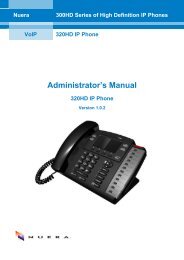 320HD IP Phone Administrator's Manual - Nuera Communications Inc