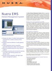 Element Management System - Nuera Communications Inc