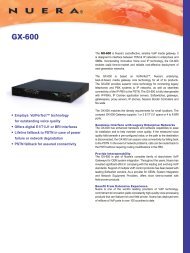 GX-600 - Nuera Communications Inc