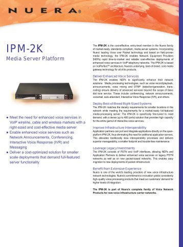 IPM-2K - Nuera Communications Inc