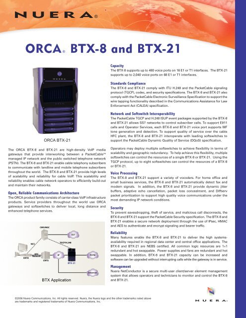 BTX DS - Nuera Communications Inc