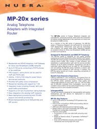 MP-20x series - Nuera Communications Inc