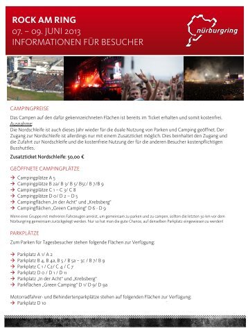 Infos Rock am Ring 2013 - NÃ¼rburgring