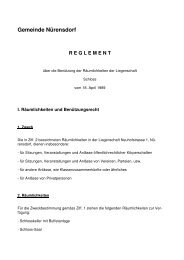 Schloss Reglement - Gemeinde Nuerensdorf