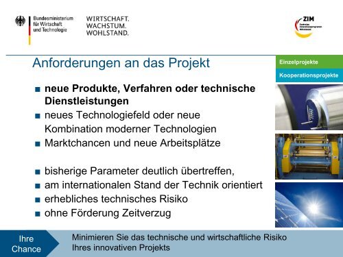 Zentrales Innovationsprogramm Mittelstand (ZIM) des ...