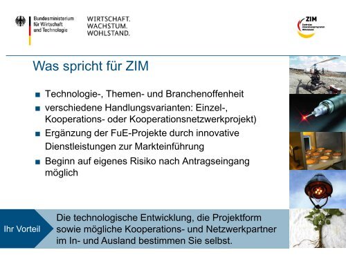 Zentrales Innovationsprogramm Mittelstand (ZIM) des ...