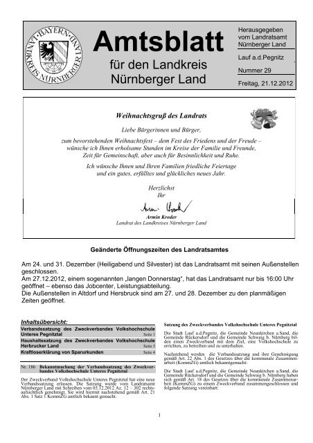 Vorlage 2 F Amtsblatt Unterer Teil M Inhaltsverzeichnis Und