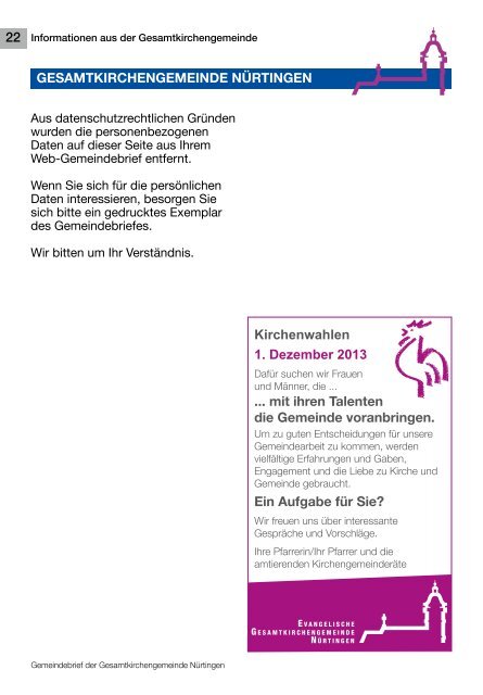 Oktober 2013 - Evangelische Gesamtkirchengemeinde Nürtingen