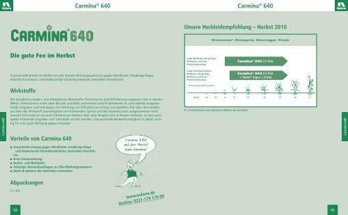 CarminaÂ® 640 CarminaÂ® 640 Die gute Fee im Herbst - Nufarm