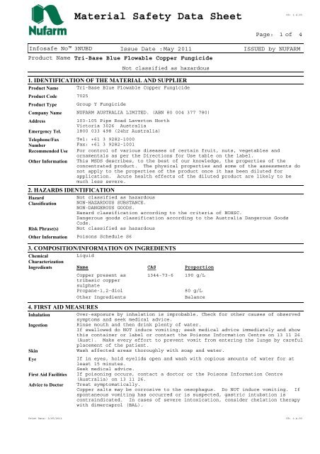 Tri Base Blue Label MSDS - Nufarm