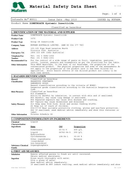 MSDS - Nufarm