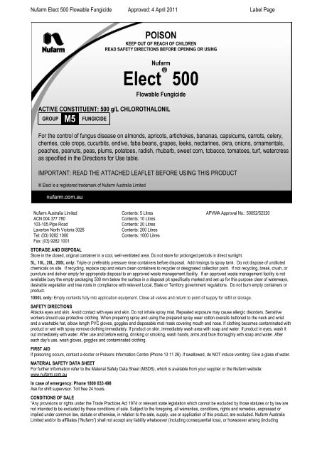 ElectÂ® 500 - Nufarm