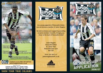 Membership Application Membership Application - Newcastle United