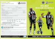 Summer 2012 Application - Newcastle United