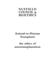 Xenotransplantation - Nuffield Council on Bioethics