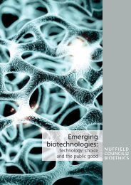 Emerging biotechnologies: full report - Nuffield Council on Bioethics