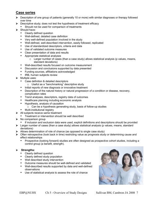 Appraising the Literature Overview of Study Designs