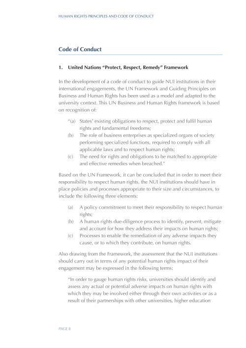 HUMAN RIGHTS PRINCIPLES A