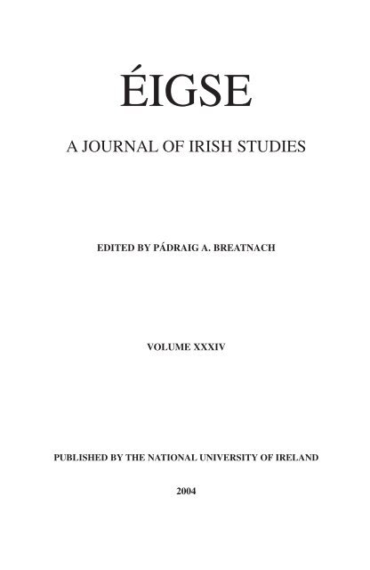 Eigse Paged 2004 - National University of Ireland