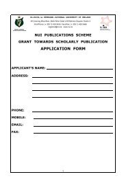 APPLICATION FORM - National University of Ireland