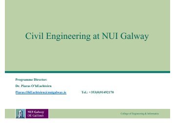 Civil Engineering at NUI Galway - National University of Ireland ...