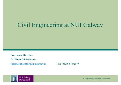 Civil Engineering at NUI Galway - National University of Ireland ...