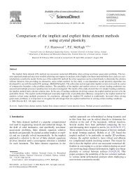 Comparison of the implicit and explicit finite element methods using ...