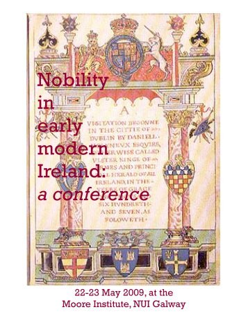Nobility in early modern Ireland: a conference - National University ...