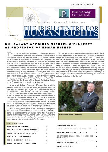 Bulletin - Volume 12, Issue 1 - National University of Ireland, Galway