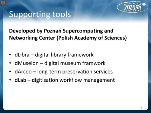 Tools for mass digitization and long-term perservation in cultural ...