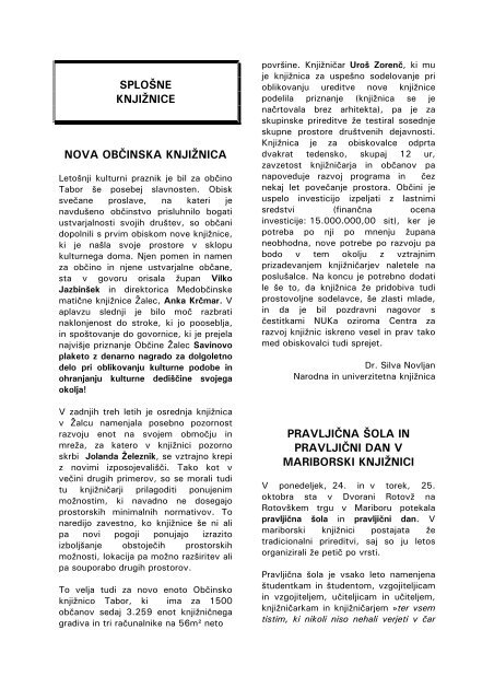 pdf verzija novic - Narodna in univerzitetna knjiÅ¾nica