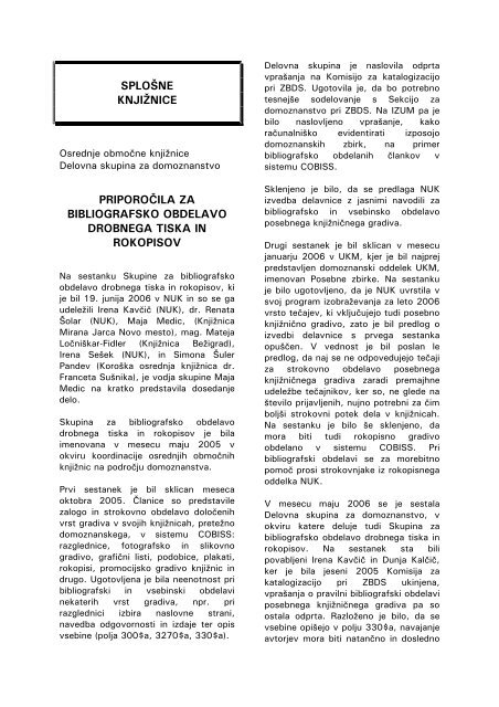 pdf verzija novic - Narodna in univerzitetna knjiÅ¾nica