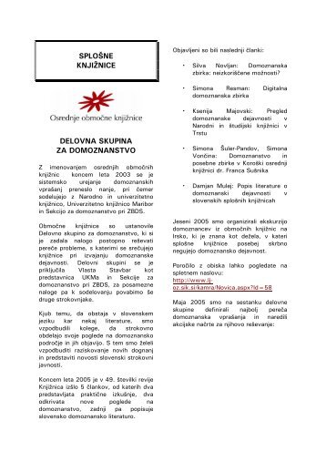 pdf verzija novic - Narodna in univerzitetna knjiÅ¾nica