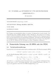 2 Numerische LÃ¶sung von 1D RWA mit der FEM