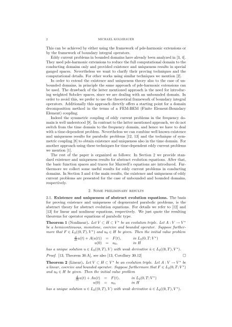 Existence and Uniqueness of Eddy Current Problems in Bounded ...