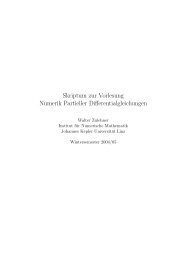 Skriptum zur Vorlesung Numerik Partieller Differentialgleichungen