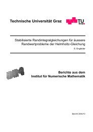 Technische Universit¨at Graz - Institut für Numerische Mathematik