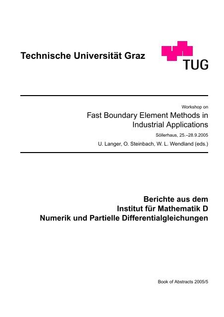 Technische Universit¨at Graz - Institut für Numerische Mathematik