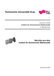 Technische Universit¨at Graz - Institut für Numerische Mathematik