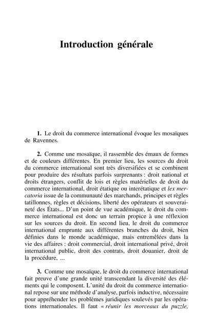 Droit du commerce international - Numilog