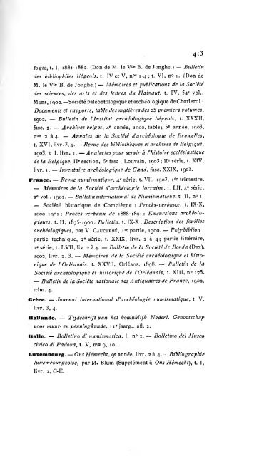 Revue belge de numismatique et de sigillographie - Koninklijk ...