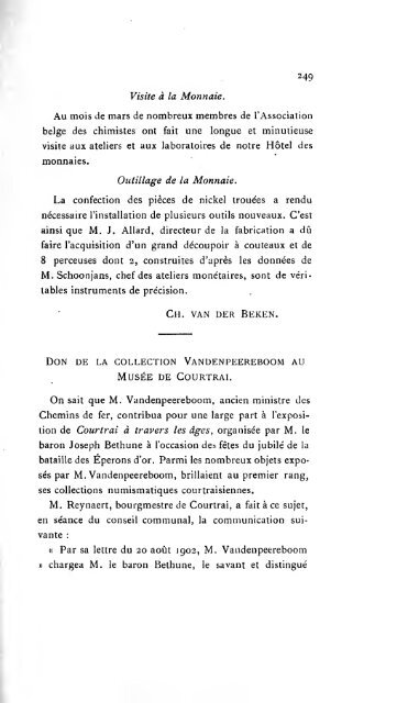 Revue belge de numismatique et de sigillographie - Koninklijk ...