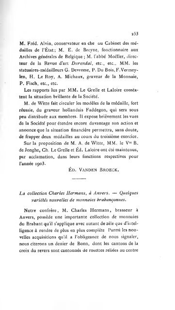 Revue belge de numismatique et de sigillographie - Koninklijk ...