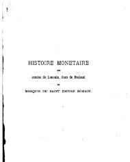Histoire monÃ©taire des comtes de Louvain, ducs de Brabant. I