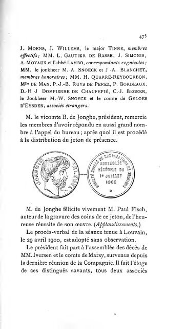 Revue belge de numismatique et de sigillographie - Koninklijk ...