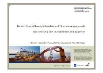 Absicherung von Investitionen und Exporten Tilmann ... - NuMOV