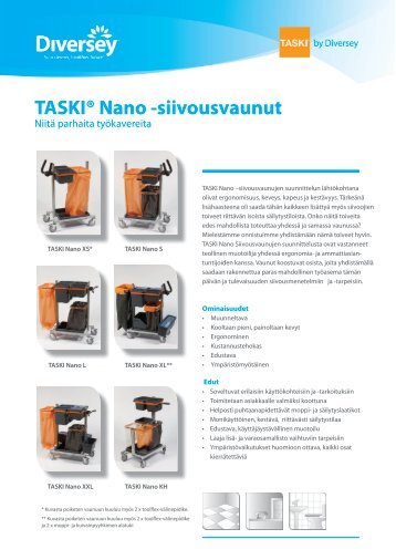 TASKI® Nano -siivousvaunut